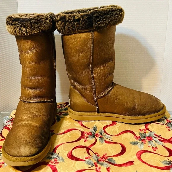 UGG Australia Classic Tall Metallic Bronze Sheepskin Boots SZ 9 - Picture 14 of 14